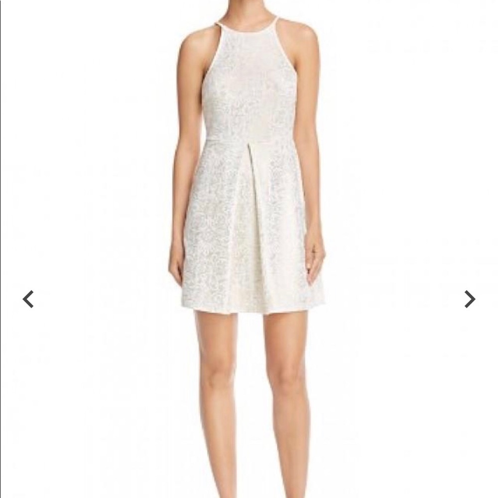 Aqua Shine Scroll high neck dress